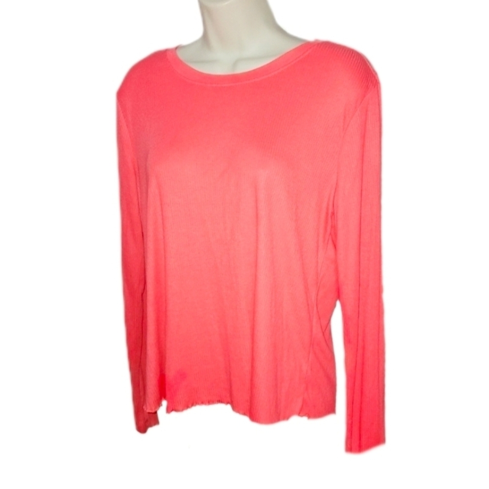 Joe Boxer Ribbed Pajama Set Coral Size L - Picture 3 of 12